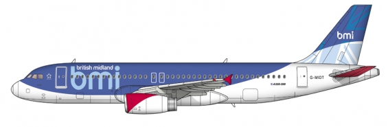 BMI British Midland Airbus A320