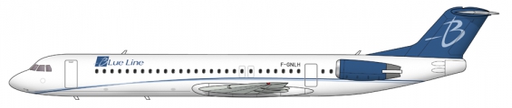 Blue Line Fokker 100-2