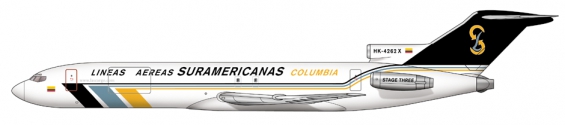 Lineas Aereas Suramer. Boeing 727-200