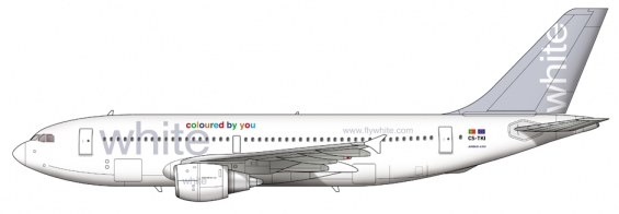 White Airbus A310